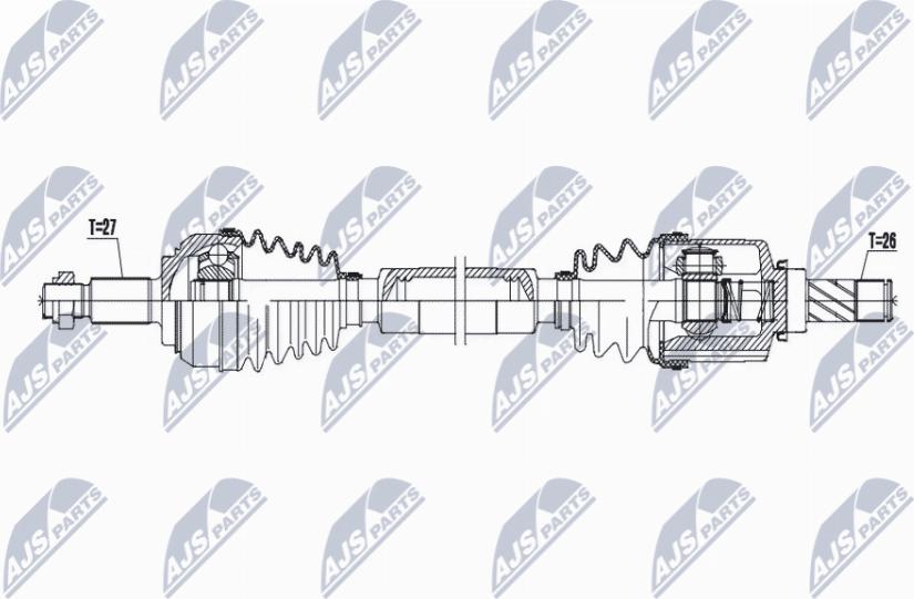 NTY NPW-RE-193 - Приводний вал autocars.com.ua