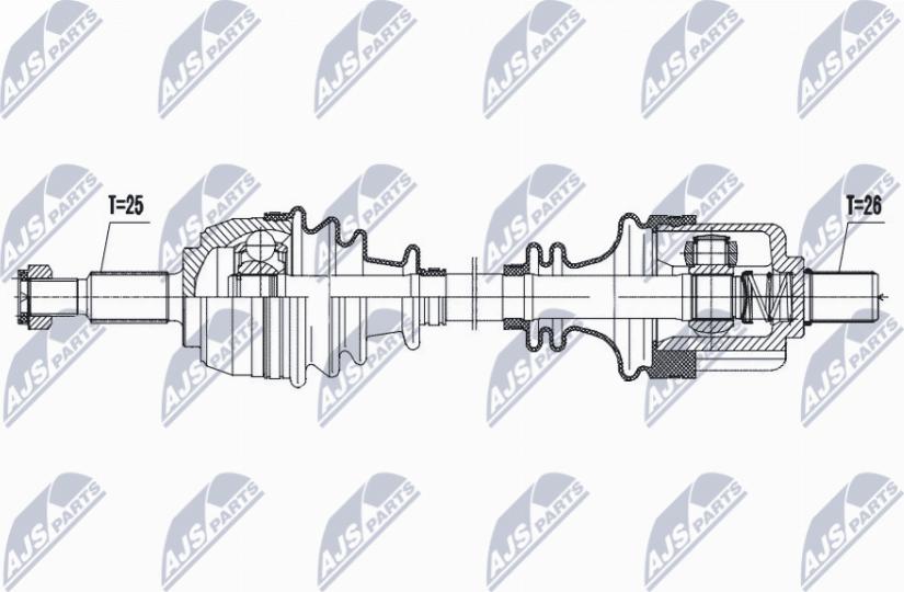 NTY NPW-RE-200 - Приводной вал avtokuzovplus.com.ua