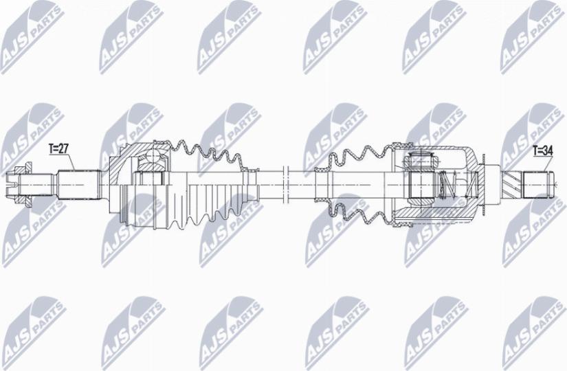 NTY NPW-RE-202 - Приводной вал avtokuzovplus.com.ua