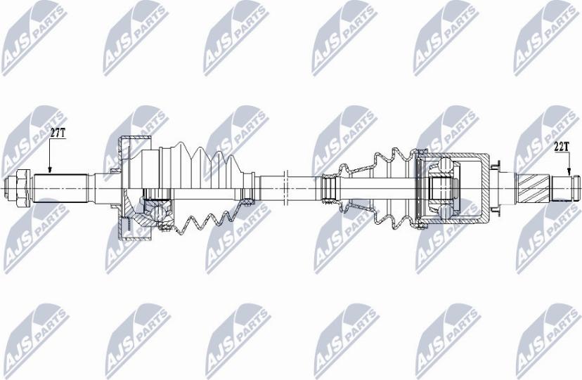 NTY NPW-SB-023 - Приводний вал autocars.com.ua