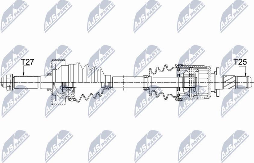 NTY NPW-SB-025 - Приводний вал autocars.com.ua