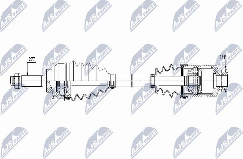 NTY NPW-SB-031 - Приводний вал autocars.com.ua