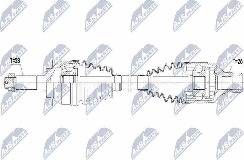 NTY NPW-SU-017 - Приводний вал autocars.com.ua