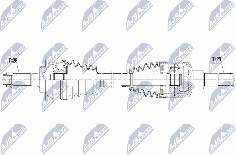 NTY NPW-SU-019 - Приводний вал autocars.com.ua