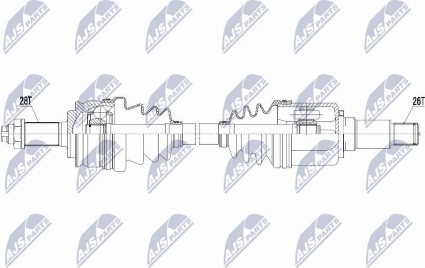 NTY NPW-SU-021 - Приводний вал autocars.com.ua