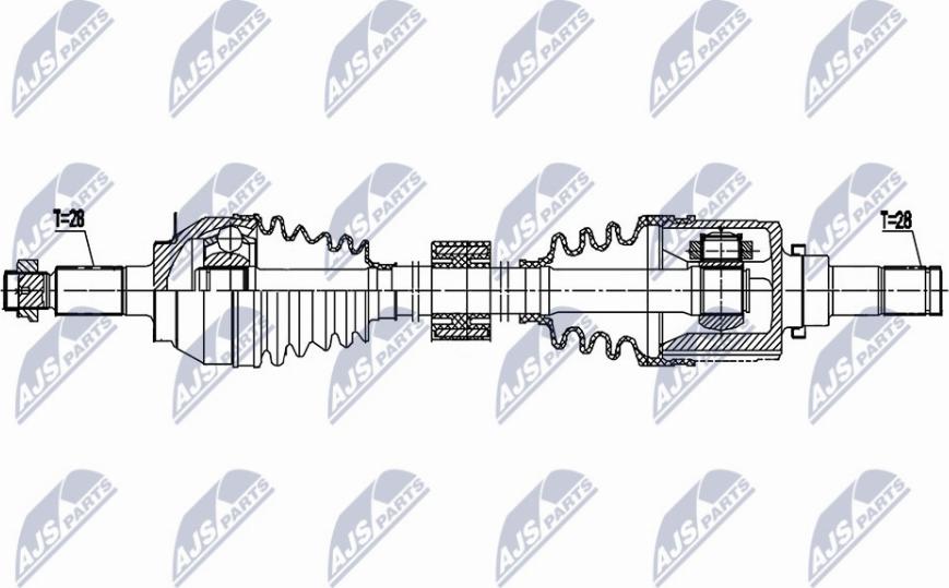 NTY NPW-SU-040 - Приводний вал autocars.com.ua