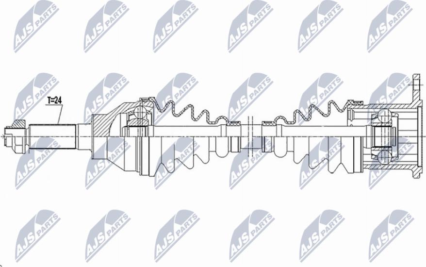 NTY NPW-SU-046 - Приводний вал autocars.com.ua