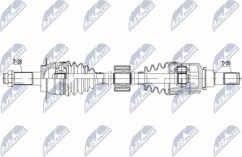 NTY NPW-SU-060 - Приводний вал autocars.com.ua