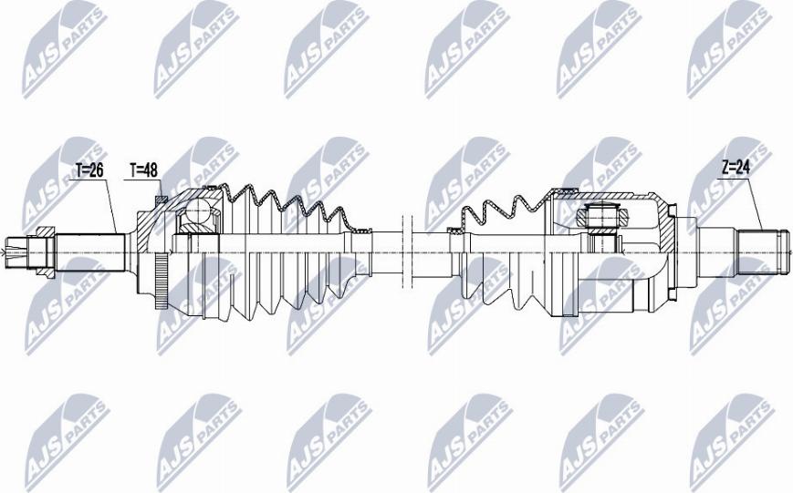 NTY NPW-TY-074 - Приводний вал autocars.com.ua