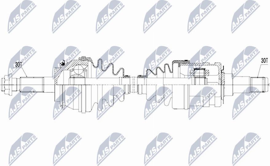 NTY NPW-TY-081 - Приводний вал autocars.com.ua