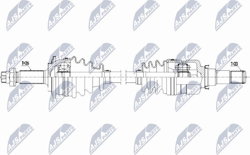 NTY NPW-TY-115 - Приводний вал autocars.com.ua