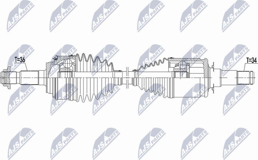 NTY NPW-TY-147 - Приводний вал autocars.com.ua