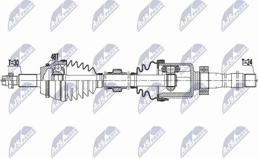 NTY NPW-TY-153 - Приводний вал autocars.com.ua