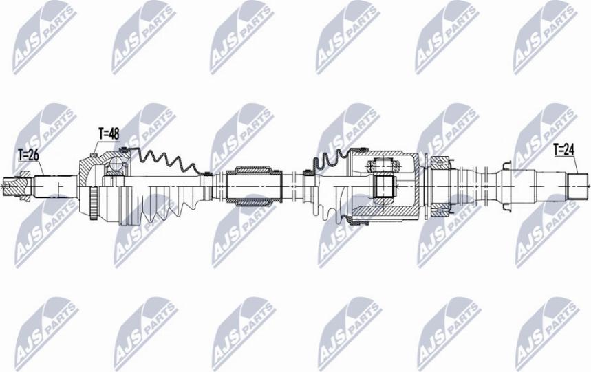 NTY NPW-TY-173 - Приводний вал autocars.com.ua