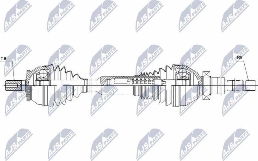 NTY NPW-VV-016 - Приводний вал autocars.com.ua