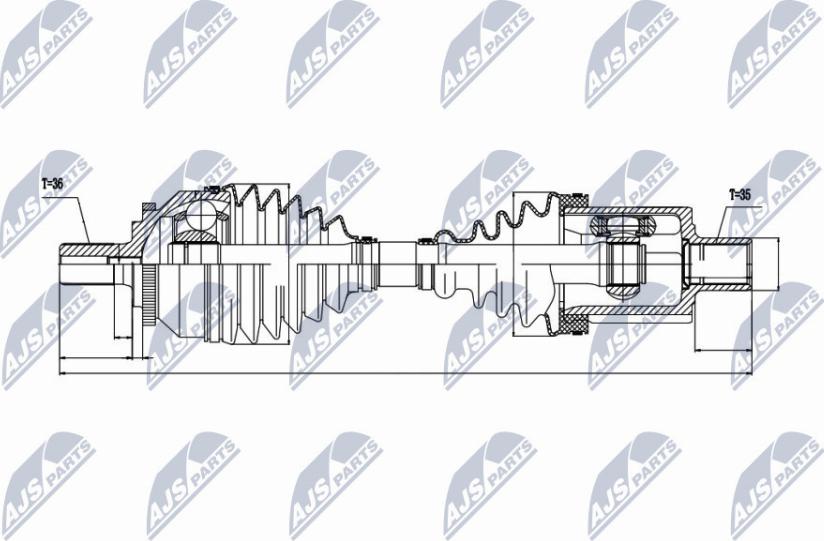 NTY NPW-VV-018 - Приводной вал avtokuzovplus.com.ua