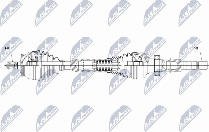 NTY NPW-VV-053 - Приводний вал autocars.com.ua