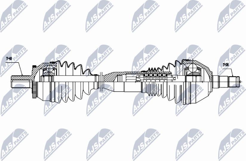 NTY NPW-VV-059 - Приводний вал autocars.com.ua