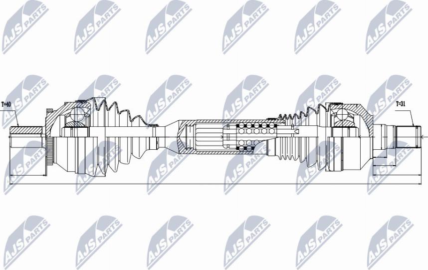 NTY NPW-VV-061 - Приводной вал avtokuzovplus.com.ua