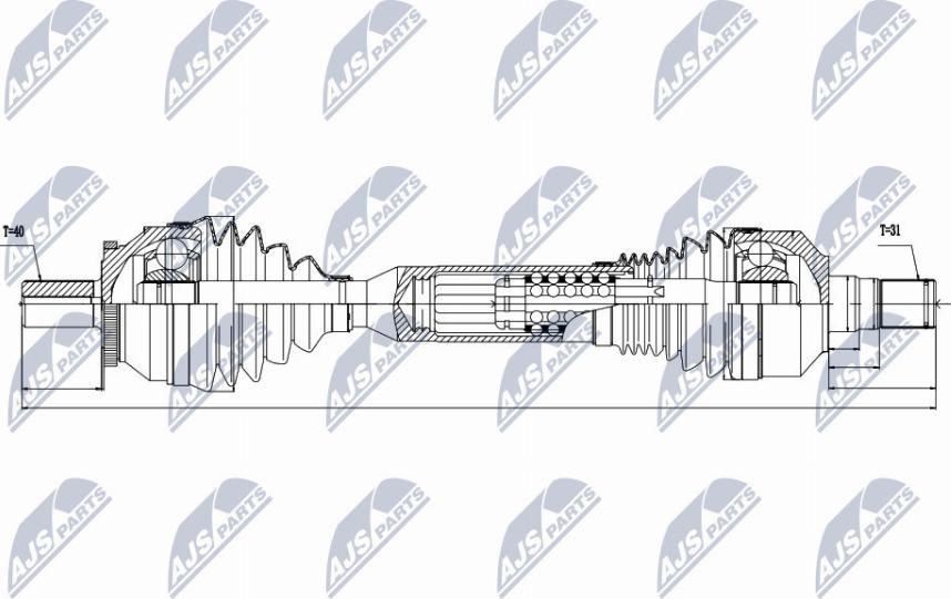 NTY NPW-VV-063 - Приводний вал autocars.com.ua