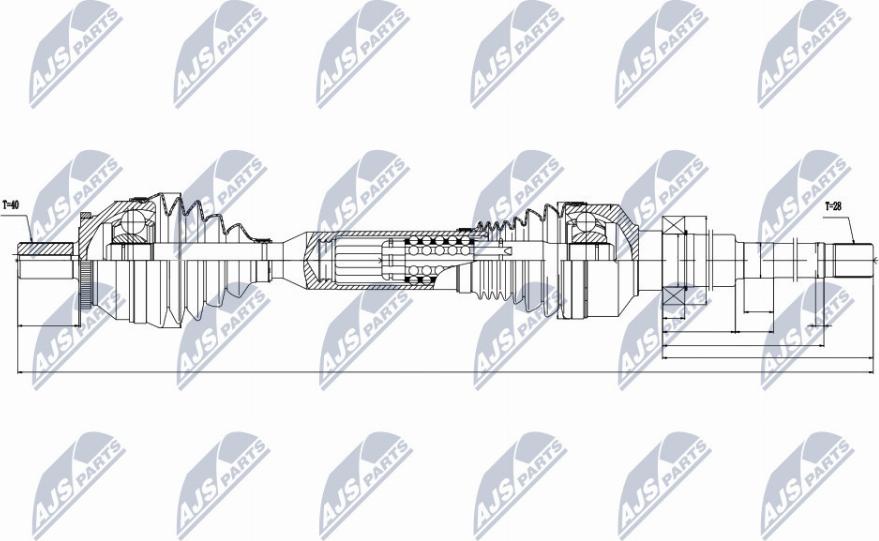 NTY NPW-VV-064 - Приводний вал autocars.com.ua