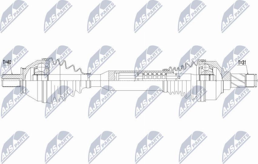 NTY NPW-VV-103 - Приводний вал autocars.com.ua