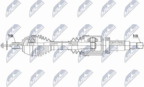 NTY NPW-VV-107 - Приводной вал avtokuzovplus.com.ua