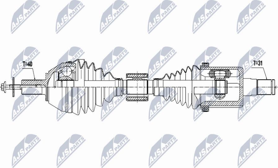 NTY NPW-VV-115 - Приводной вал avtokuzovplus.com.ua