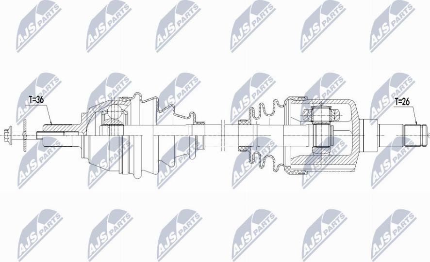 NTY NPW-VV-123 - Приводной вал avtokuzovplus.com.ua