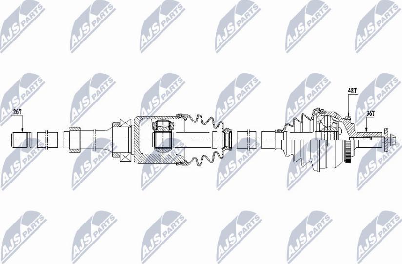 NTY NPW-VV-129 - Приводний вал autocars.com.ua