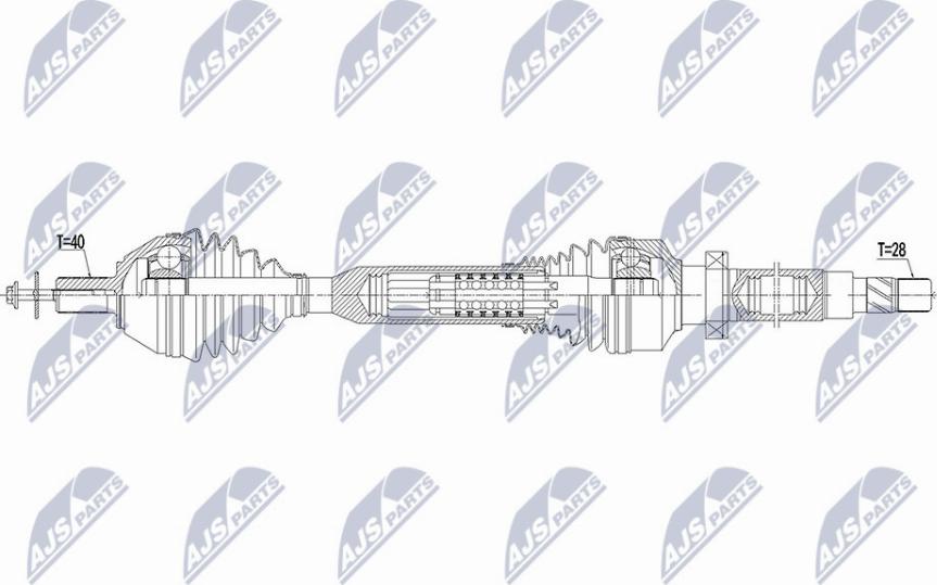 NTY NPW-VV-136 - Приводний вал autocars.com.ua