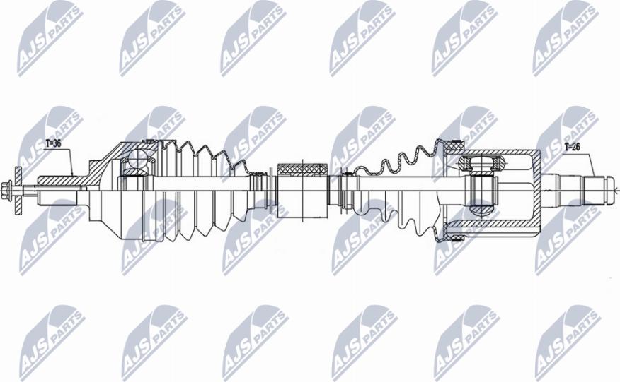 NTY NPW-VV-139 - Приводний вал autocars.com.ua