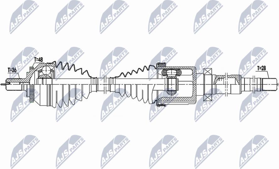 NTY NPW-VV-142 - Приводний вал autocars.com.ua