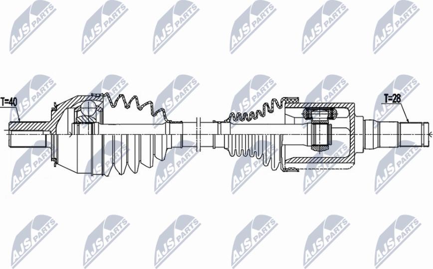 NTY NPW-VV-143 - Приводний вал autocars.com.ua