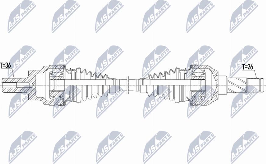 NTY NPW-VV-144 - Приводний вал autocars.com.ua