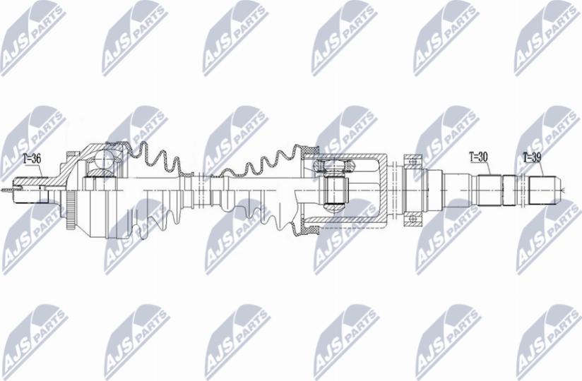 NTY NPW-VV-147 - Приводний вал autocars.com.ua