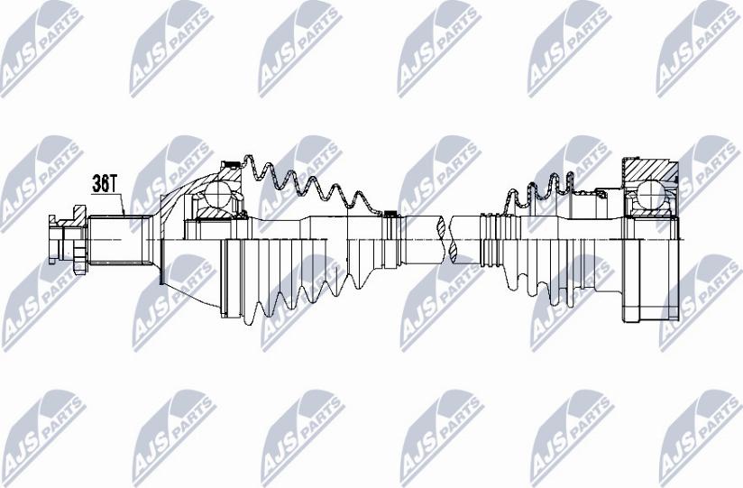 NTY NPW-VW-055 - Приводной вал avtokuzovplus.com.ua