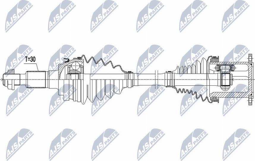 NTY NPW-VW-065 - Приводной вал avtokuzovplus.com.ua