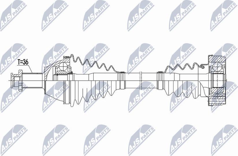 NTY NPW-VW-069 - Приводной вал avtokuzovplus.com.ua