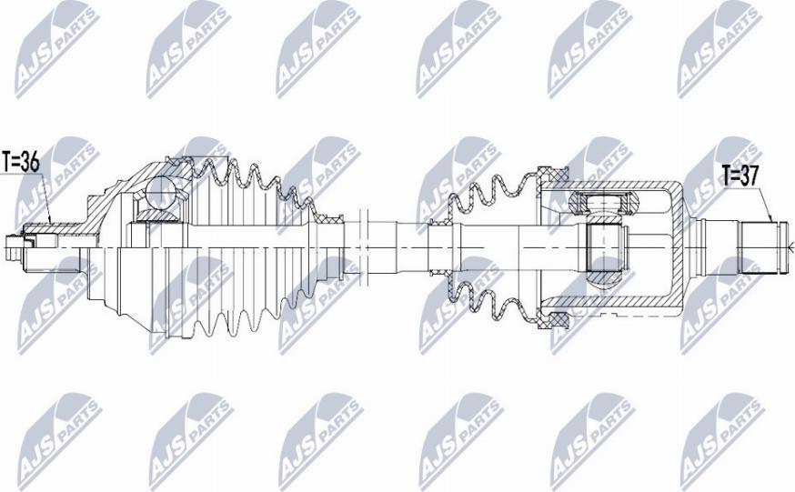 NTY NPW-VW-081 - Приводний вал autocars.com.ua