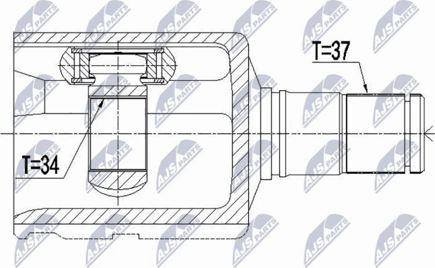 NTY NPW-VW-082 - Приводний вал autocars.com.ua