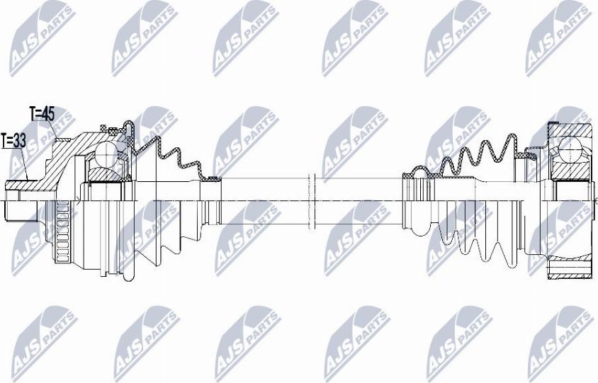 NTY NPW-VW-091 - Приводной вал avtokuzovplus.com.ua