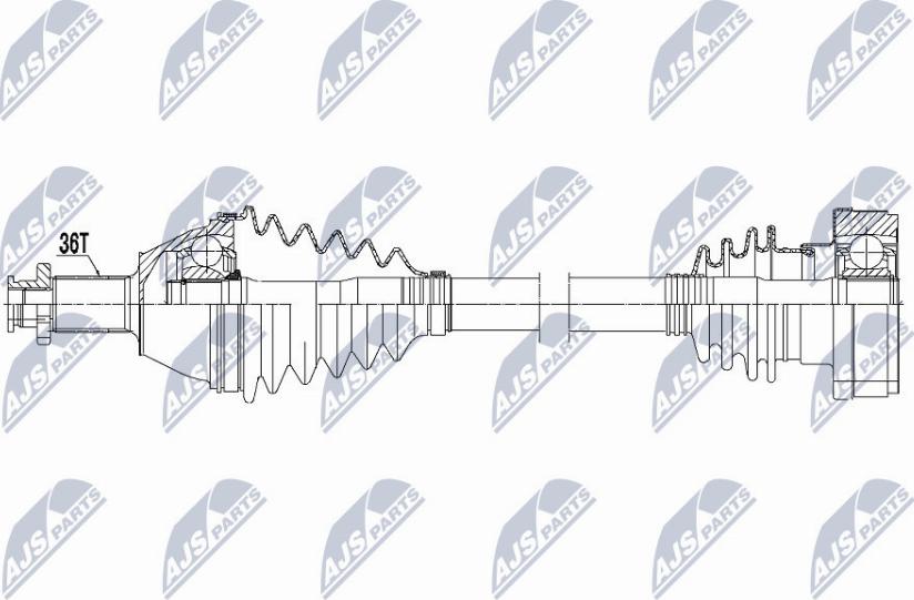 NTY NPW-VW-099 - Приводний вал autocars.com.ua