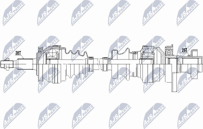 NTY NPW-VW-101 - Приводной вал avtokuzovplus.com.ua