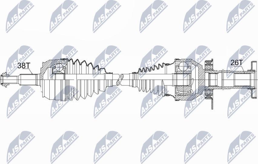 NTY NPW-VW-103 - Приводний вал autocars.com.ua