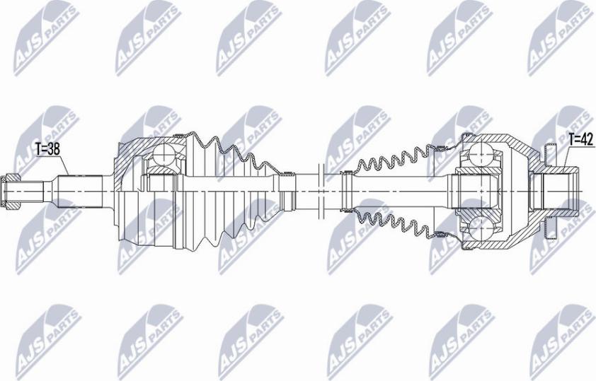 NTY NPW-VW-139 - Приводной вал avtokuzovplus.com.ua