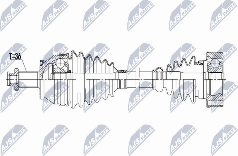 NTY NPW-VW-143 - Приводной вал avtokuzovplus.com.ua