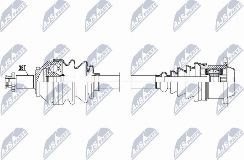 NTY NPW-VW-147 - Приводний вал autocars.com.ua