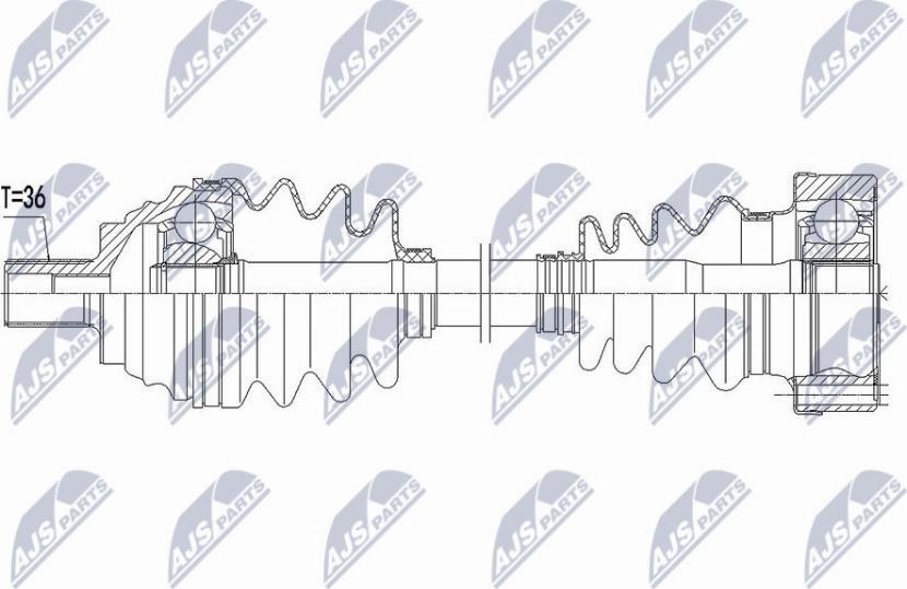 NTY NPW-VW-161 - Приводной вал avtokuzovplus.com.ua