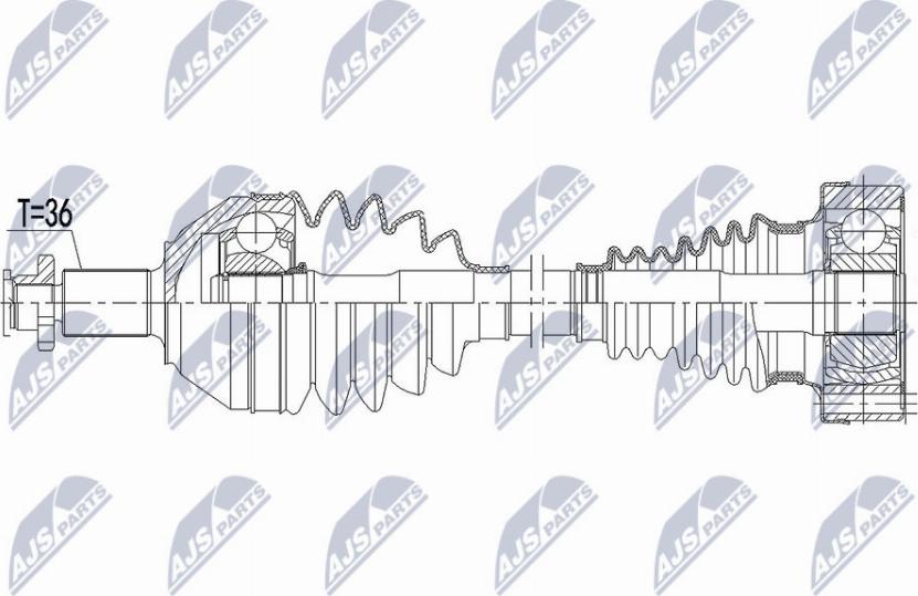 NTY NPW-VW-166 - Приводной вал avtokuzovplus.com.ua